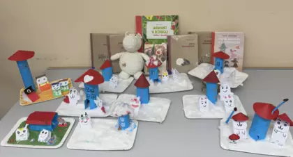 Zdjęcie prac wykonanych przez dzieci.