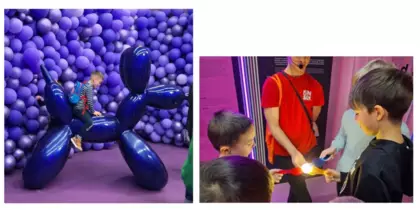 Kolaż zdjęć z wycieczki rodzinnej.