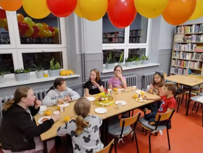 Wspólny poczęstunek po zajęciach.