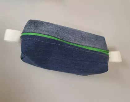 Piórnik uszyty na zajęciach.