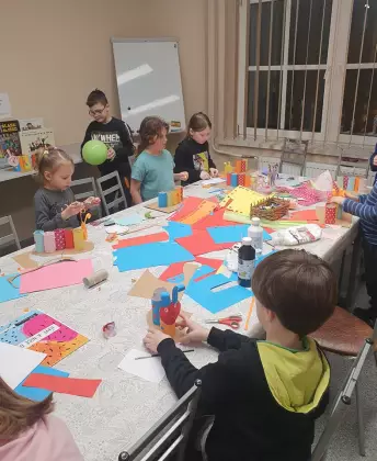 Zajęcia w bibliotece.