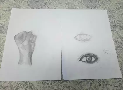 Szkic ręki i oka