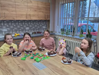 Poczęstunek po zajęciach kulinarnych.