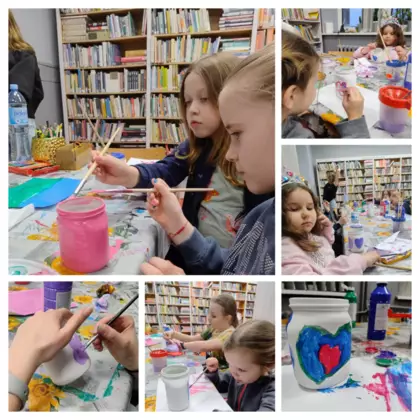 Kolaż zdjęć z zajęć.