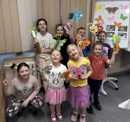 Kolorowe motyle w naszych bibliotekach w Pawonkowie i w Łagiewnikach Małych