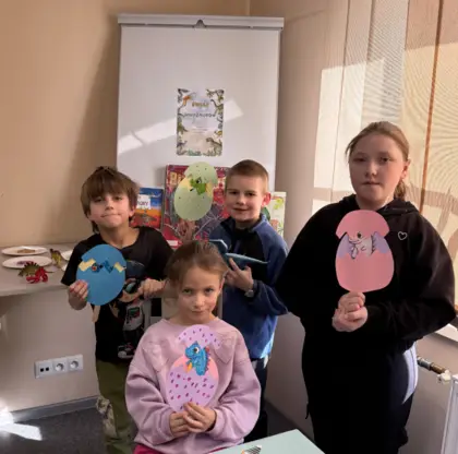 Wspólne zdjęcie dzieci po zajęciach.