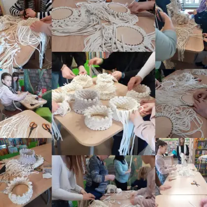 Pierwszy tydzień ferii zimowych w bibliotece w Kośmidrach – kreatywna zabawa i warsztaty