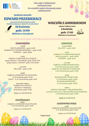 Plan zajęć - kwiecień 2025