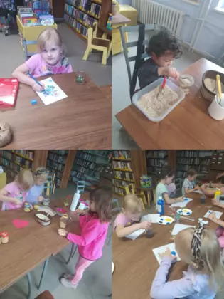 Kolaż zdjęć z zajęć.