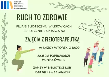 Zajęcia z fizjoterapeutką w Lisowicach
