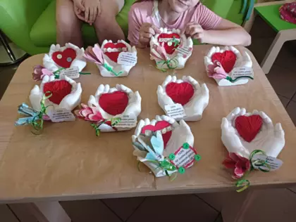 Prace gipsowe na Dzień Ojca.