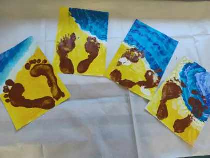 Obrazki namalowane przez dzieci.