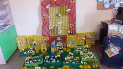 Dekoracja wykonana przez dzieci.