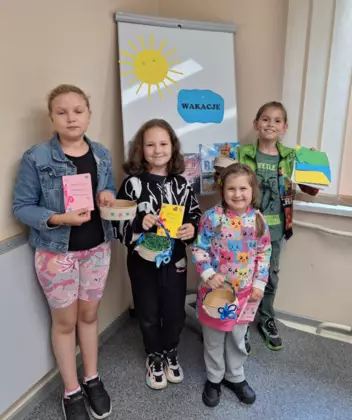 Wspólne zdjęcie dzieci po zajęciach.