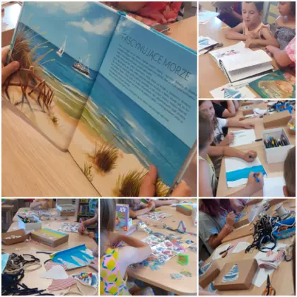 Letnie zajęcia literacko-plastyczne w bibliotece w Kośmidrach