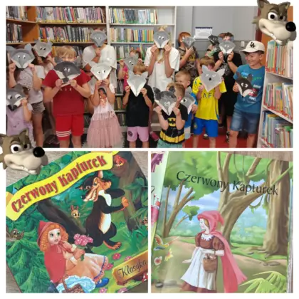 Dzień Czerwonego Kapturka w bibliotece w Łagiewnikach Małych