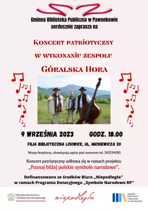 Koncert patriotyczny Folk Kapeli 'Góralska Hora'