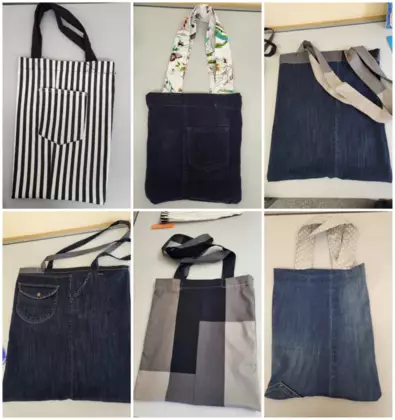 Warsztaty szycia toreb w Pawonkowie