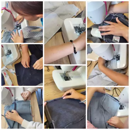 Kolaż zdjęć z warsztatów.