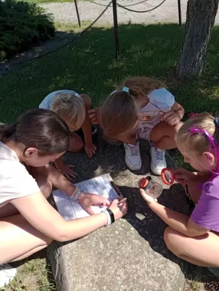 Dzieci opisują złapanego przez nich owada.