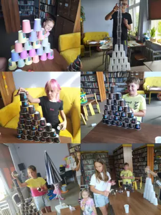 Wakacyjne zajęcia literacko-plastyczne w bibliotece w Gwoździanach