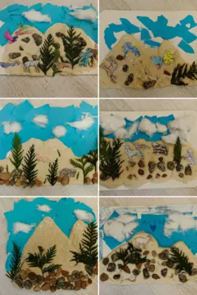 Zdjęcia gór z masy solnej.