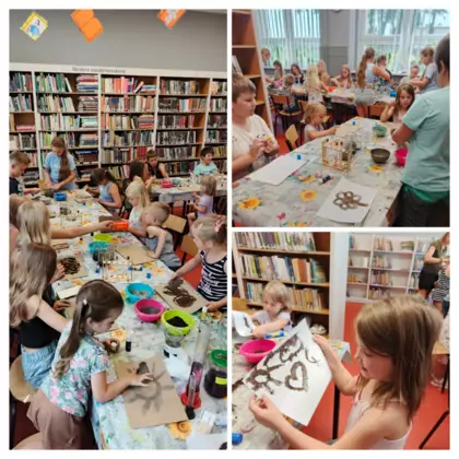 Kolaż zdjęć ze spotkania przyrodniczego - co się kryje pod naszymi stopami.