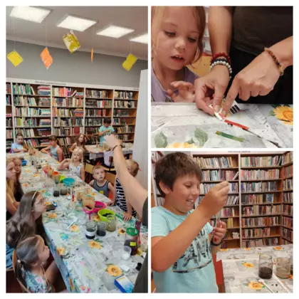 Kolaż zdjęć ze spotkania przyrodniczego - co się kryje pod naszymi stopami.