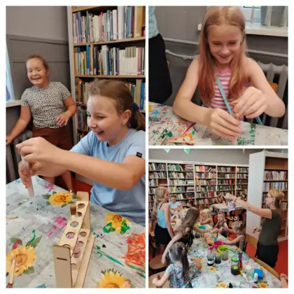 Kolaż zdjęć ze spotkania przyrodniczego - co się kryje pod naszymi stopami.