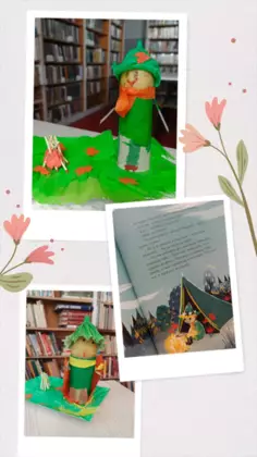 Praca plastyczna dzieci-włóczykij z rolki papieru.