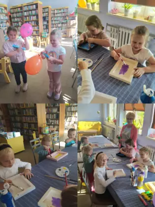 Kolaż zdjęć z zajęć.