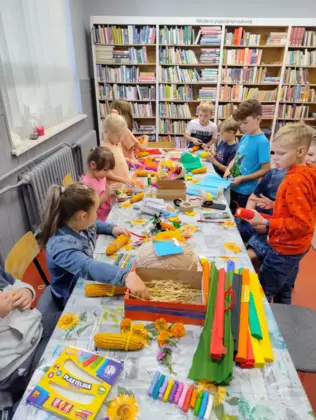Kukurydziane ludziki - zajęcia w Łagiewnikach Małych
