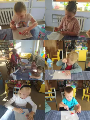 Kolaż zdjęć z zajęć.