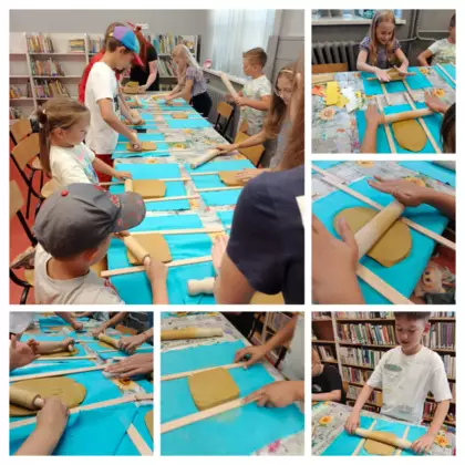 Warsztaty ceramiczne w bibliotece w Łagiewnikach Małych