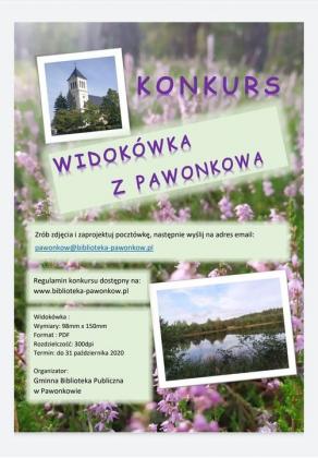 Uwaga! konkurs ' widokówka z pawonkowa'