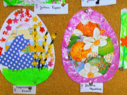 Wyniki konkursu plastycznego na najładniejszą kartkę wielkanocną oraz świąteczne zajęcia plastyczne w bibliotece w lisowicach