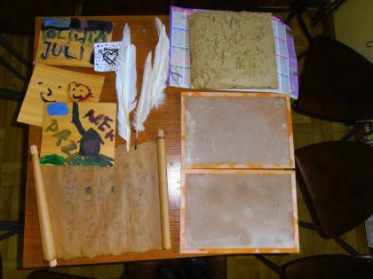 'dzieje książki'- lekcja biblioteczna w gbp w pawonkowie 