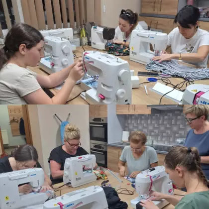 Kolaż zdjęć z warsztatów.