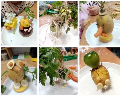 Zajęcia literacko - plastyczne w Lisowicach - 'Zwierzaki-cudaki'