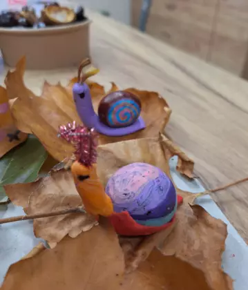 Ślimaki z kasztanów.