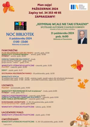 Plan zajęć PAŹDZIERNIK 2024