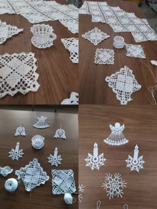 Warsztaty szydełkowania w Gwoździanach.