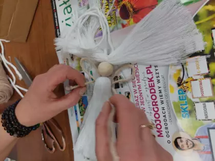 Aniołek w trakcie tworzenia.