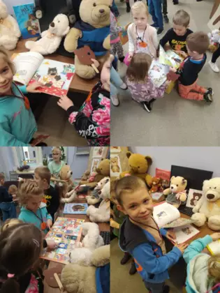 Kolaż zdjęć z zajęć.