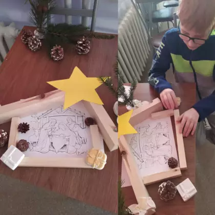 Stajenki wykonane przez dzieci.