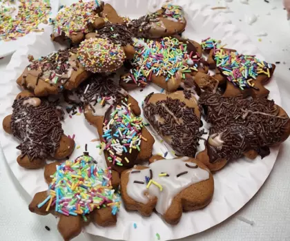 Polukrowane pierniki.