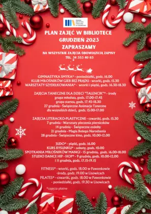 Zajęcia w bibliotece - GRUDZIEŃ 2023