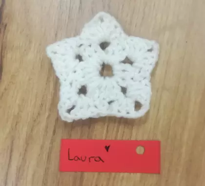 Szydełkowe ozdoby wykonane na zajęciach